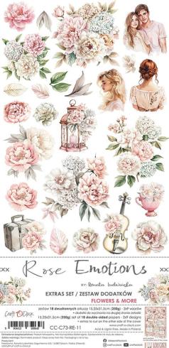 Craft OClock - Ausschneidebogen "Rose Emotions" Extra Set Flowers & More - 18 Bogen