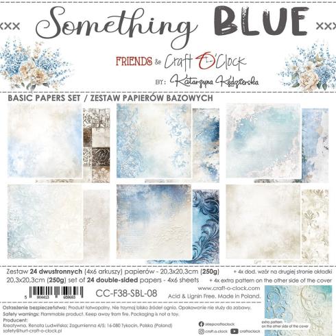 Craft OClock - Designpapier "Something Blue" Paper Pack 8x8 Inch - 24 Bogen