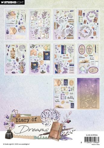 Studio Light - Stanzteile "Diary of Dreams" Die Cut Block - 20 Bogen