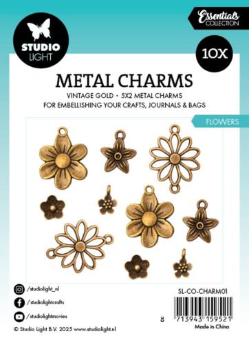 Studio Light - Metallanhänger "Flowers" Metal Charms 