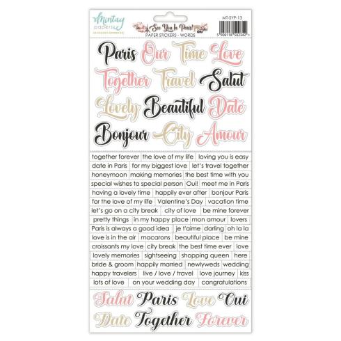 Mintay Papers - Aufkleber "See You In Paris" Paper Sticker Words 6x12 Inch