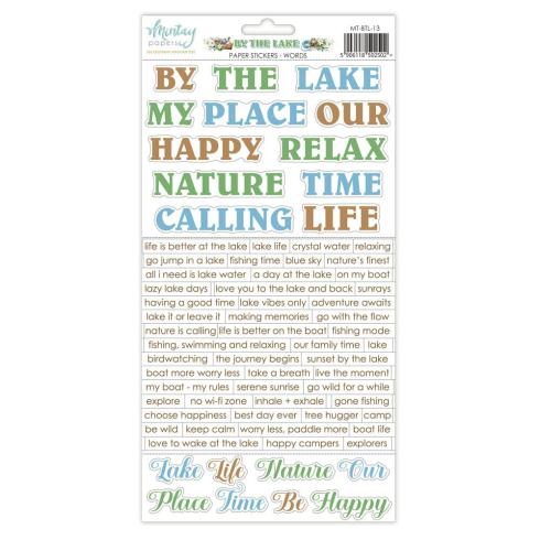 Mintay Papers - Aufkleber "By The Lake" Paper Sticker Words 6x12 Inch