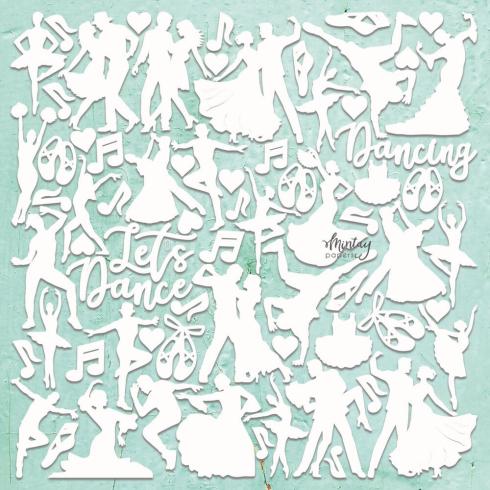 Mintay Papers - Stanzteile "Dance" Chipboard - Chippies Decor 12x12 Inch