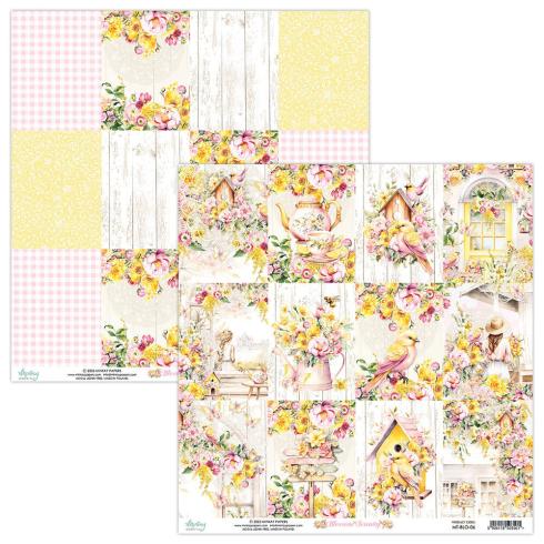 Mintay Papers - Designpapier "Blossom Serenity" Scrapbooking Paper Pad 12x12 Inch - 12 Bogen