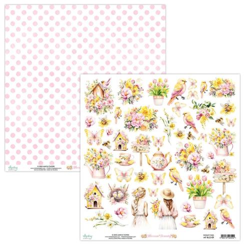 Mintay Papers - Designpapier "Blossom Serenity" Scrapbooking Paper Pad 12x12 Inch - 12 Bogen