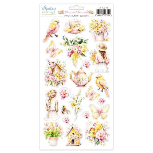 Mintay Papers - Aufkleber "Blossom Serenity" Paper Sticker Elements 6x12 Inch