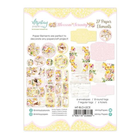 Mintay Papers - Papier Elemente - Stanzteile "Blossom Serenity" Paper Elements 6x8 Inch