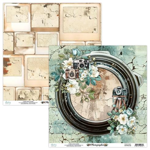 Mintay Papers - Designpapier "Photographer" Scrapbooking Paper Pad 12x12 Inch - 12 Bogen