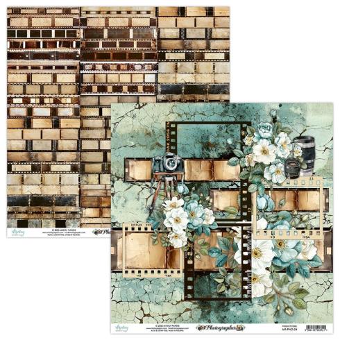 Mintay Papers - Designpapier "Photographer" Scrapbooking Paper Pad 12x12 Inch - 12 Bogen