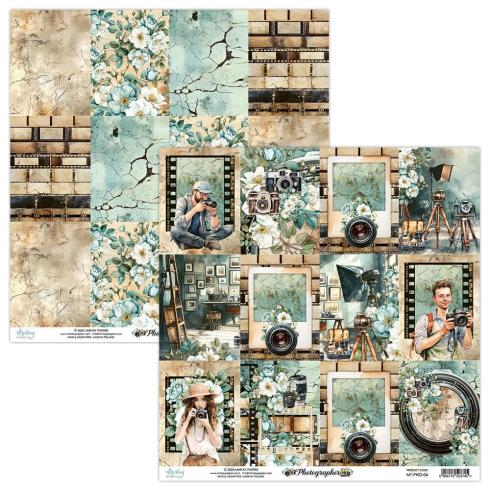 Mintay Papers - Designpapier "Photographer" Scrapbooking Paper Pad 12x12 Inch - 12 Bogen