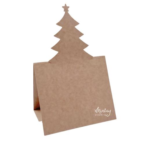 Mintay Papers - Kartenbasis "Christmas Tree" Card Base Kraft 15x23,5cm - 5 Stück