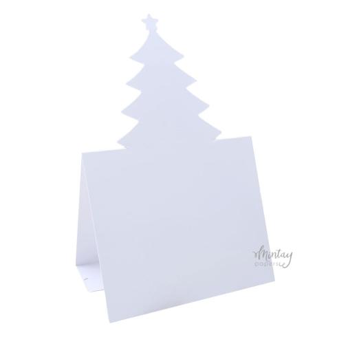 Mintay Papers - Kartenbasis "Christmas Tree" Card Base White 15x23,5cm - 5 Stück