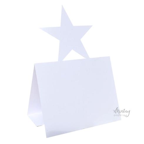 Mintay Papers - Kartenbasis "Star" Card Base White 15x23cm - 5 Stück