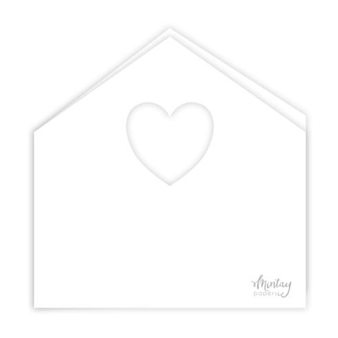 Mintay Papers - Kartenbasis "House" Card Base White 15x15cm - 5 Stück