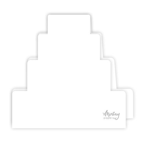 Mintay Papers - Kartenbasis "Birthday Cake" Card Base White 15x15cm - 5 Stück