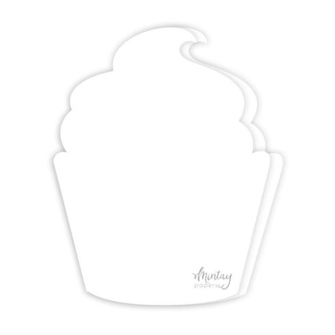 Mintay Papers - Kartenbasis "Cupcake" Card Base White 15x15cm - 5 Stück