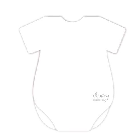 Mintay Papers - Kartenbasis "Baby Onesie" Card Base White 15x15cm - 5 Stück