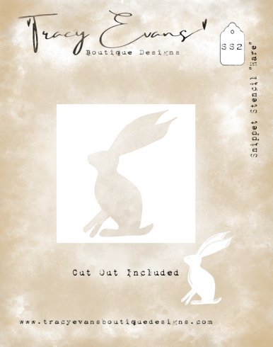 Tracy Evans - Schablone 4x4 Inch "Hare" Stencil 