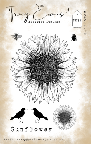 Tracy Evans - Stempelset "Sunflower" Clear Stamps