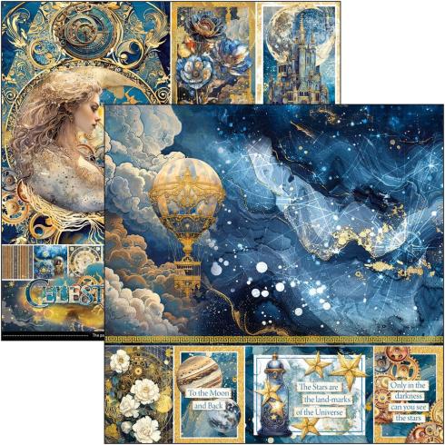 Ciao Bella - Designpapier "Celestial" Paper Pack 12x12 Inch - 12 Bogen