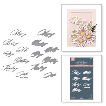 Spellbinders - Buchdrucktechnik "Crafty Hugs Sentiments" BetterPress Plate & Dies