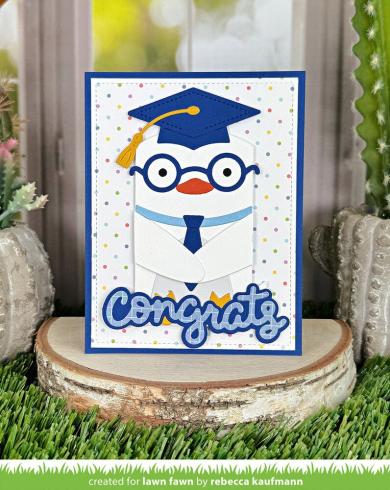 Lawn Fawn - Stanzschablone "Woodland Critter Huggers Graduation" Add-on Die