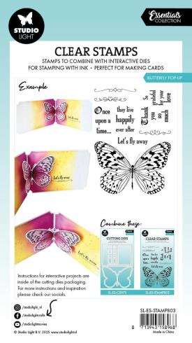 Studio Light - Stempelset "Butterfly Pop-Up" Clear Stamps
