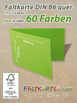 Doppelkarte - Faltkarte 250g/m² DIN B6 quer in metallic-perlweiss
