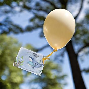 Luftballonkarten "Wal" | Ballonkarte | Taufe | Geburtstag | Hochzeit | Geschenkidee