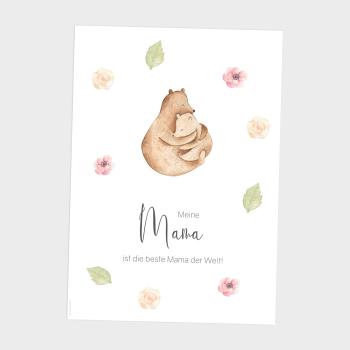 Spruchposter "Mama Bär" | Geschenkidee | Personalisiert  | Muttertag | Wanddeko
