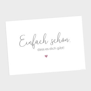 Spruchposter "Einfach schön" quer | Geschenkidee | Personalisiert  | Muttertag | Wanddeko