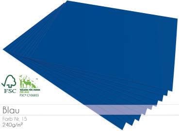 Cardstock "Premium" - Bastelpapier 240g/m² DIN A4 in blau