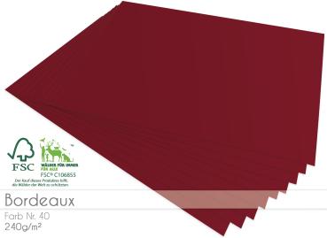 Cardstock "Premium" - Bastelpapier 240g/m² DIN A4 in bordeaux