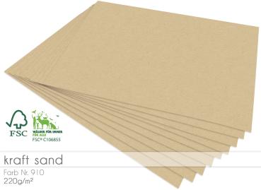 DIN A3 kraft sand Cardstock Bastelpapier