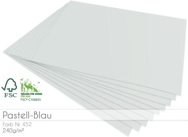 Cardstock "Premium" - Bastelpapier 240g/m² DIN A4 in pastell-blau