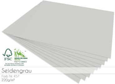 Cardstock - Bastelpapier 220g/m² DIN A4 in seidengrau