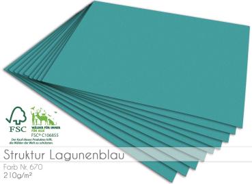 Scrapbooking-/ Bastelpapier 210g/m² DIN A3 in struktur lagunenblau