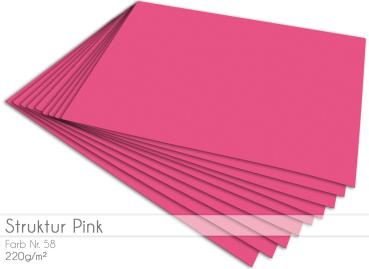 Cardstock "Struktur" - Bastelpapier 220g/m² DIN A4 in struktur pink