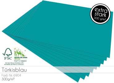 Cardstock - Fotokarton 300g/m² DIN A4 in türkisblau