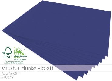 Cardstock "Struktur" 12"x12"  210g/m² (30,5 x 30,5cm) in struktur dunkelviolett