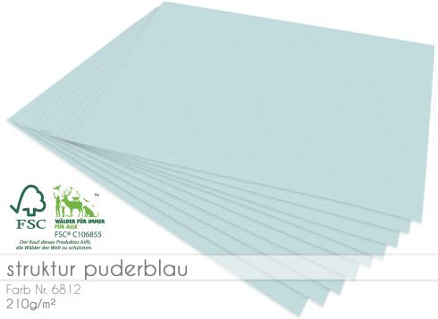 Scrapbooking-/ Bastelpapier 210g/m² DIN A3 in struktur puderblau