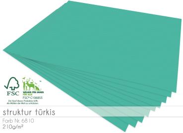 Cardstock "Struktur" 12"x12"  210g/m² (30,5 x 30,5cm) in struktur türkis