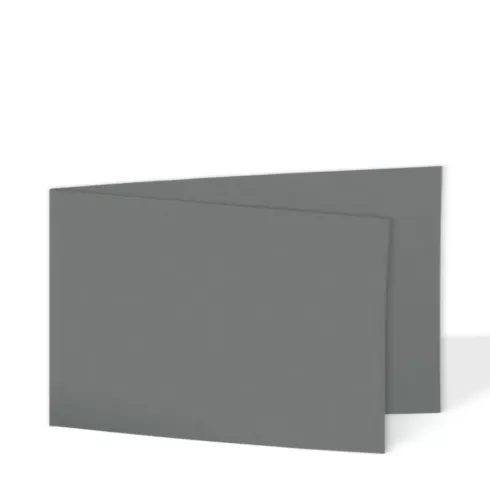 Doppelkarte - Faltkarte 220g/m² DIN A6 quer in schiefergrau