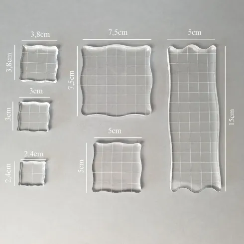 LaCreativ Acryl-Stempelblock Sortiment 6 Stück