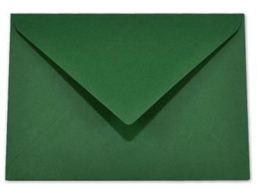 Briefumschläge - Briefhüllen in dunkelgrün, DIN B6 120g/m² oF, Nassklebung