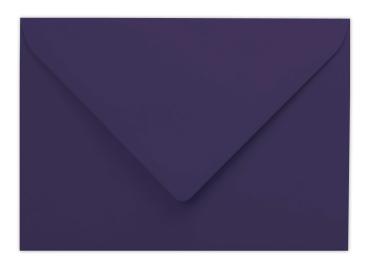 Briefumschläge - Briefhüllen in aubergine, DIN B6 120g/m² oF, Nassklebung