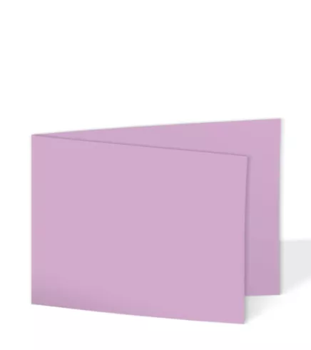 Doppelkarte - Faltkarte 240g/m² DIN B6 quer in lavendel