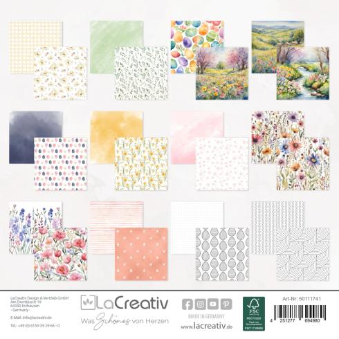 LaCreativ - Designpapier "Frühlings-Oster Mix" Paper Pack 6x6" - 24 Bogen