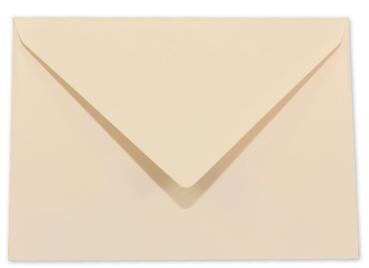 Briefumschläge - Briefhüllen in creme, DIN A5 120g/m² oF, Nassklebung
