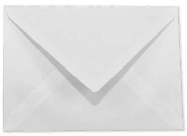 Briefumschläge - Briefhüllen in leinen (weiss), DIN A5 80g/m² oF, Nassklebung